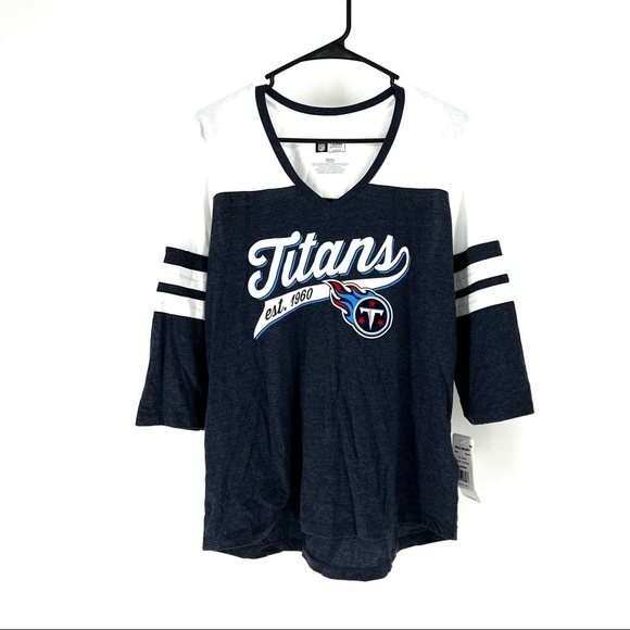 NFL Team Apparel Women's Three-Quarter Sleeve Tennessee Titans T-shirt - Picture 1 of 6